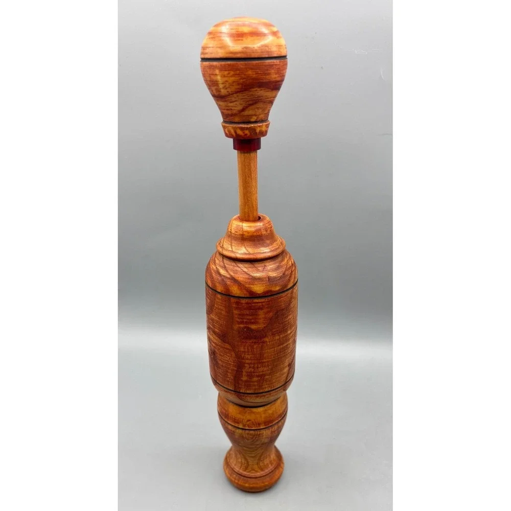 Vintage Hand Carved Wooden Corkscrew Wine Opener Wine Bottle‎ Opener Tool